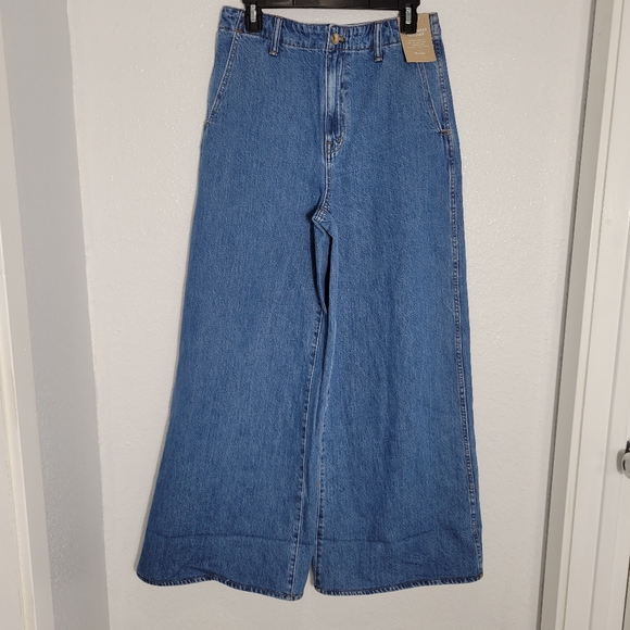 Madewell Wide Sweep Denim Trousers sz 27 NT510 NWT - Picture 4 of 9